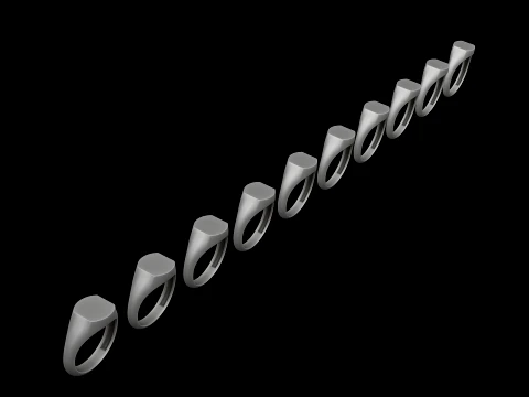Jewelry Ring v14 L Size 3D print model 3D Print Model