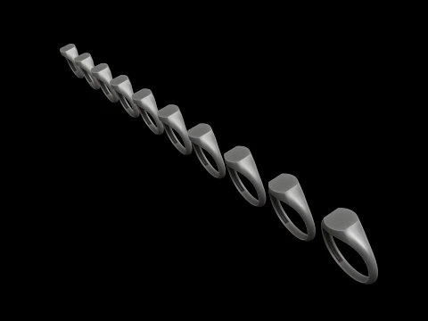 Jewelry Ring v14 L Size 3D print model 3D Print Model