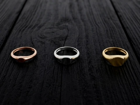 Jewelry Ring v14 S M L Sizes Pack 3D Print Model