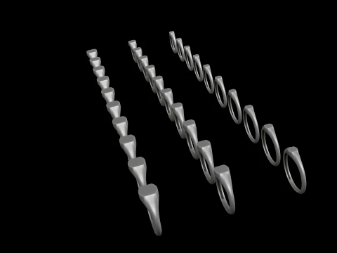Jewelry Ring v14 S M L Sizes Pack 3D Print Model