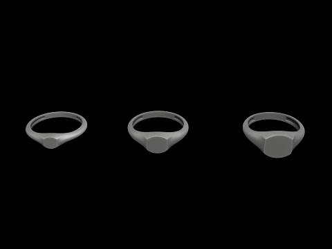 Jewelry Ring v14 S M L Sizes Pack 3D Print Model