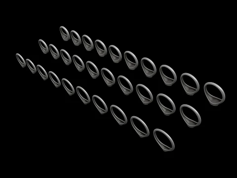 Jewelry Ring v14 S M L Sizes Pack 3D Print Model