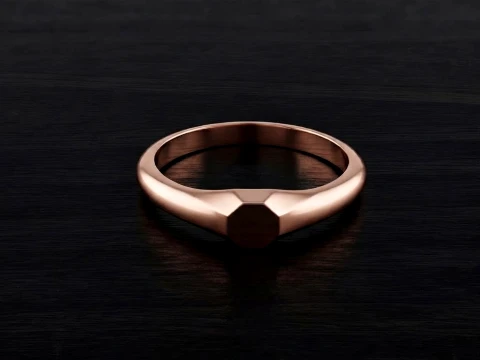 Jewelry Ring v15 S Size 3D print model Modelo de Impressão 3D