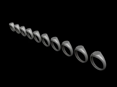 Jewelry Ring v15 L Size 3D print model 3D Print Model
