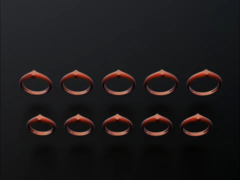 Jewelry Ring v17 S Size 3D print model 3D Print Model
