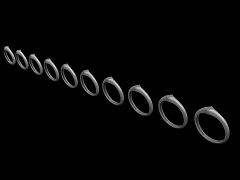 Jewelry Ring v17 S Size 3D print model 3D Print Model