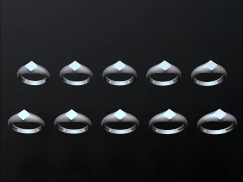 Jewelry Ring v17 M Size 3D print model 3D Print Model