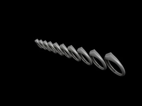 Jewelry Ring v17 M Size 3D print model 3D Print Model