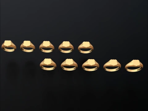 Jewelry Ring v20 L Size 3D print model 3D Print Model