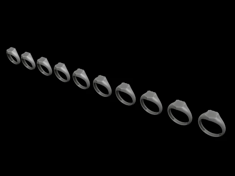 Jewelry Ring v20 L Size 3D print model 3D Print Model