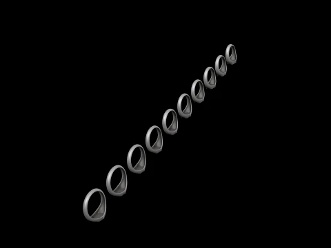 Jewelry Ring v20 L Size 3D print model 3D Print Model