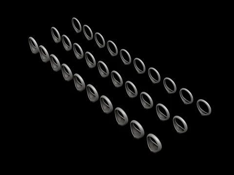 Jewelry Ring v20 S M L Sizes Pack 3D Print Model