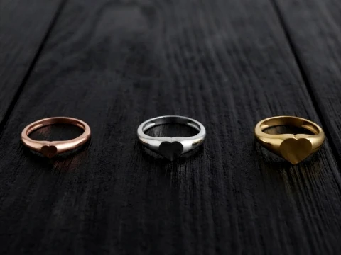 Jewelry Ring v21 S M L Sizes Pack 3D 打印模型