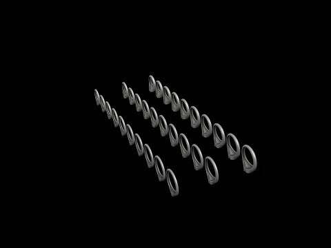 Jewelry Ring v21 S M L Sizes Pack 3D Print Model