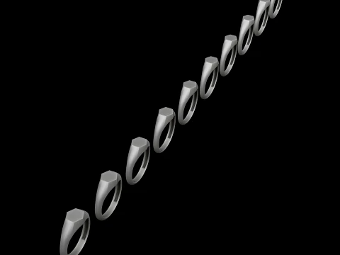 Jewelry Ring v22 M Size 3D print model 3D Print Model