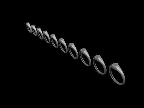 Jewelry Ring v22 M Size 3D print model 3D Print Model