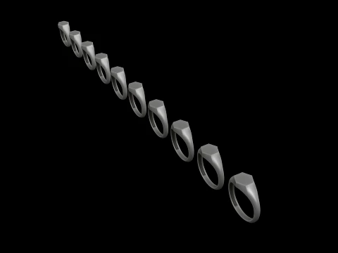 Jewelry Ring v22 L Size 3D print model 3D Print Model
