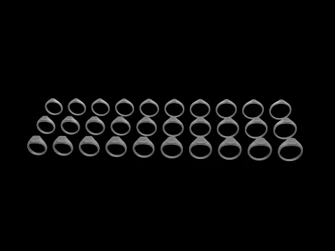 Jewelry Ring v23 S M L Sizes Pack 3D Print Model