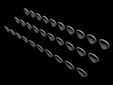 Jewelry Ring v23 S M L Sizes Pack 3D Print Model