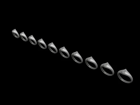 Jewelry Ring v24 L Size 3D print model 3D Print Model