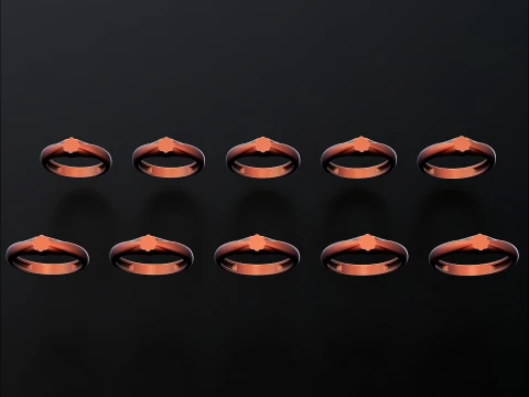 Jewelry Ring v25 S Size 3D print model 3D Print Model
