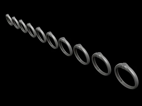 Jewelry Ring v25 S Size 3D print model 3D Print Model