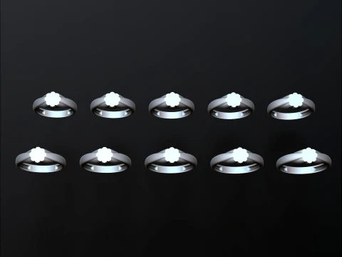 Jewelry Ring v25 M Size 3D print model 3D Print Model