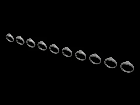 Jewelry Ring v25 M Size 3D print model 3D Print Model