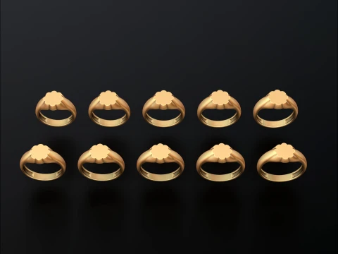 Jewelry Ring v25 L Size 3D print model 3D Print Model