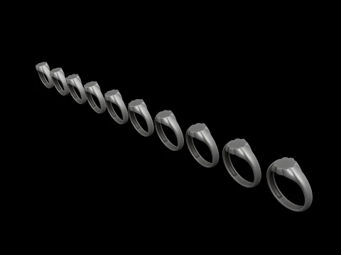 Jewelry Ring v25 L Size 3D print model 3D Print Model