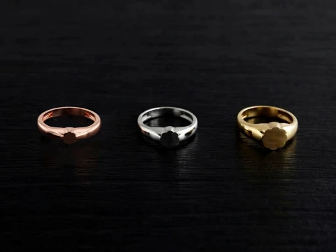 Jewelry Ring v25 S M L Sizes Pack 3D Print Model