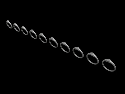 Jewelry Ring v26 S Size 3D print model 3D Print Model