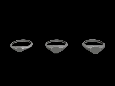 Jewelry Ring v26 S M L Sizes Pack 3D Print Model