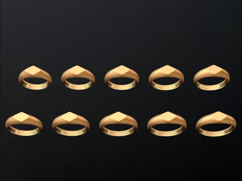 Jewelry Ring v27 L Size 3D print model 3D Print Model