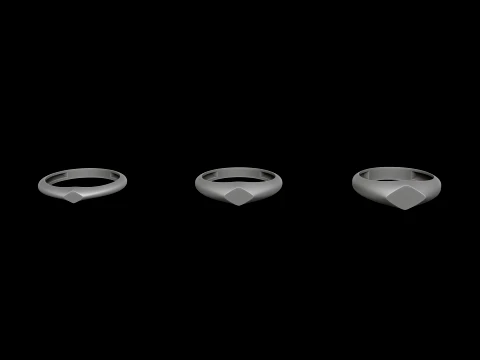 Jewelry Ring v27 S M L Sizes Pack 3D Print Model