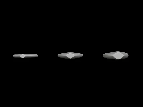 Jewelry Ring v27 S M L Sizes Pack 3D Print Model