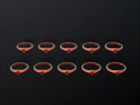Jewelry Ring v28 S Size 3D print model 3D Print Model