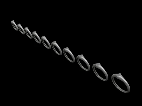 Jewelry Ring v28 S Size 3D print model 3D Print Model
