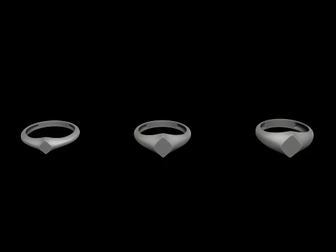 Jewelry Ring v28 S M L Sizes Pack 3D Print Model