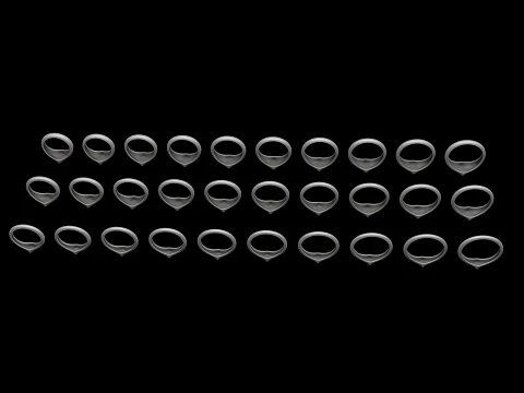Jewelry Ring v28 S M L Sizes Pack 3D Print Model