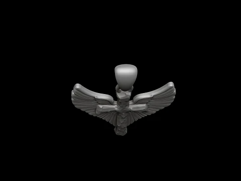 Winged Christian Angel Cross Jewelry Free 3D print model 3D Print Model
