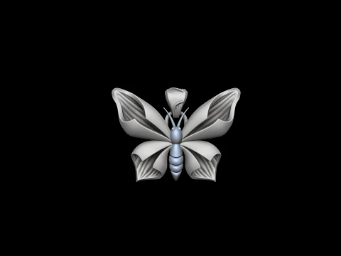 Butterfly Ring v2 and Butterfly Pendant Collection Pack 3D Print Model