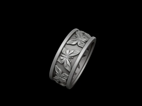 Butterfly Ring v2 and Butterfly Pendant Collection Pack 3D Print Model