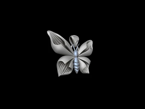 Butterfly Ring v2 and Butterfly Pendant Collection Pack 3D Print Model