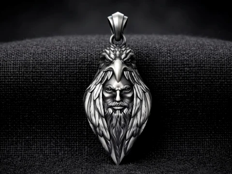 Man Eagle Pendant 3D print model 3D प्रिंट मॉडल