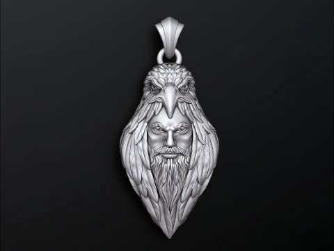 Man Eagle Pendant 3D print model 3D Print Model