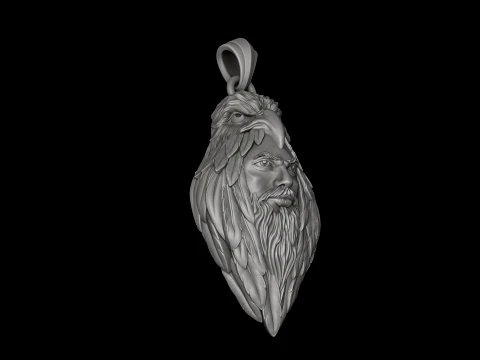 Man Eagle Pendant 3D print model 3D Print Model
