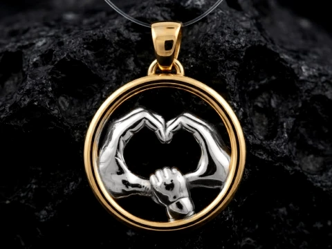 Family Love Pendant 3D print model 3D Принт Модель