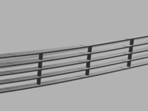 Audi 80 - S2 front bumper grill Model 3D