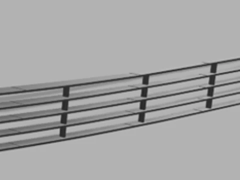 Audi 80 - S2 front bumper grill 3D Model